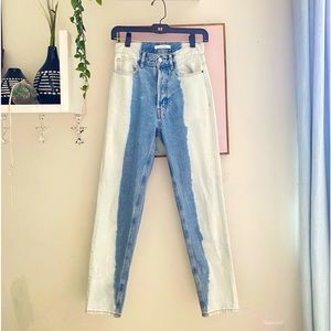PACSUN SPLIT DYE HIGH RISE JEANS SIZE 24 (OUT OF STOCK EVERYWHERE!)